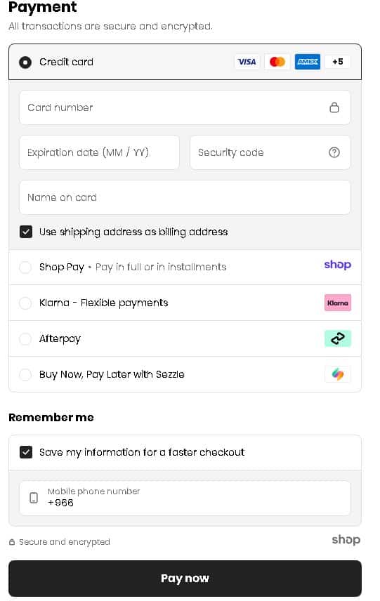 خطوة الدفع على متجر بات بات