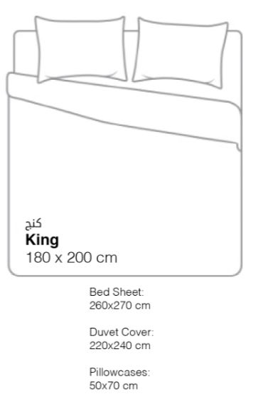 دليل قياسات Karacahomesa مفروشات السرير الكنج