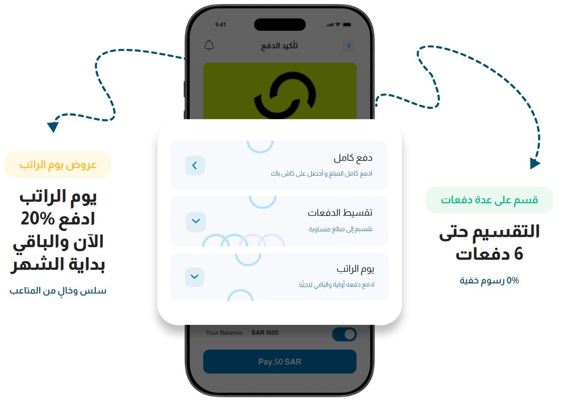 شرح خدمة تقسيط مدفوع 